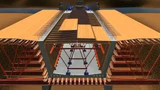 Bridge construction - incremental launching - 3D animation