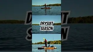 Drysuit season coming at you like. #levelsix #kayakfishing #coldwaterfishing