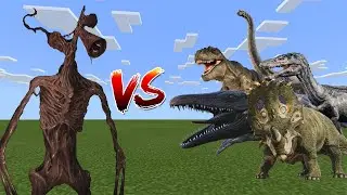Сиреноголовый против динозавров — Minecraft