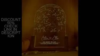 Personalized Constellation Chart Lamp Customized Bedroom NightLight for Couples MOM DAD LOVE Family
