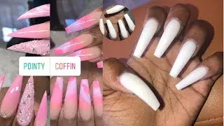 NAIL VLOG SIMPLE COFFIN WHITE NAILS