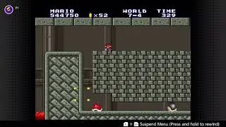 Super Mario Bros: Lost Levels 7-4 3 lives trick new method (SMAS)