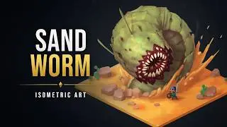 ПЕСЧАНЫЙ ЧЕРВЬ в ИЗОМЕТРИИ! Рисуем игровую сцену в Photoshop ● Sephiroth Art