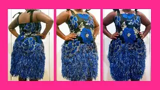 DIY shoulder tie dress/ tie strap dress/pattern making/sewing