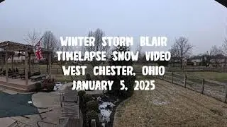 Winter Storm Blair. Timelapse Snow Video. West Chester, Ohio