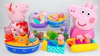 98 Minutes of Satisfying ASMR Unboxing | Adorable Peppa Pig Swimming Pool Playset & Boats Toy