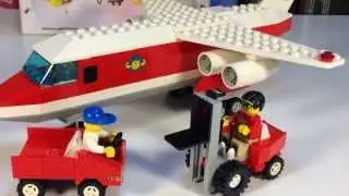 Vintage LEGO Town Airport 6375 Trans Air Carrier Airplane from 1990