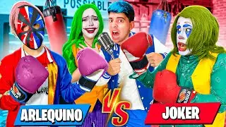 O ARLEQUINO E JOKER LUTARAM BOXE PARA SABER QUEM FICARÁ COM A LADY JOKER!! EMOCIONANTE!!