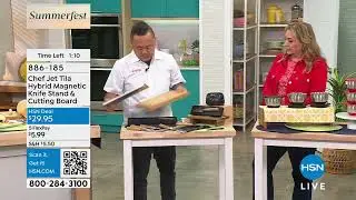 Chef Jet Tila Hybrid Magnetic Knife Stand and Cutting Bo...