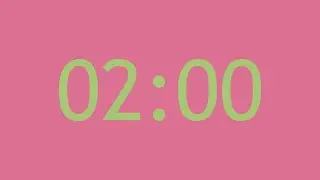 2-Minute Countdown Timer | Pale Violet Red &times; Light Moss Green