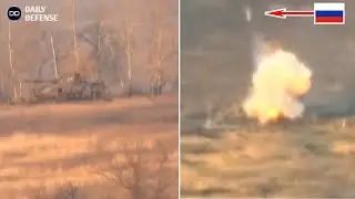 Entire Russian column destroyed by Ukrainian 
