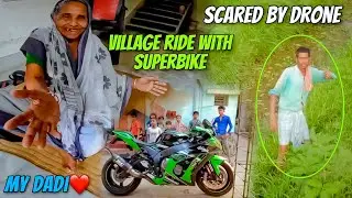 Dadi se milna gaya Superbike lekar 😍 Funny Drone prank on Villagers 😂