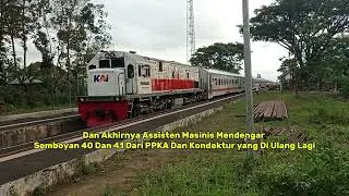 Momen Langka Asisten Masinis KA Dhoho Tidak Kedengaran Semboyan 40 41 Dari PPKA Dan Kondektur 