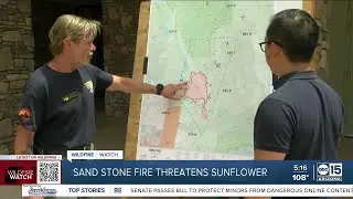 Sand Stone Fire continues to grow, threatens Sunflower neighborhoods