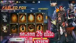 SESSION 26 ELITE PASS FULL REVIEW IN FREE FIRE || 26 ELITE PASS REVIEW || FREE FIRE INDIA