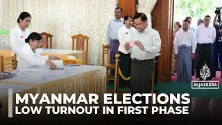 Myanmar&rsquo;s military-led election sees low turnout in first phase amid credibility doubts