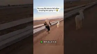 No way Bri alexia fell after chasing her pony 👀😭 #brialexia #pony #kickclips #viral