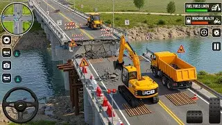 🚧New Large City Road Construction Simulator game - 🛑Rescue excavator Game - Android Gameplay