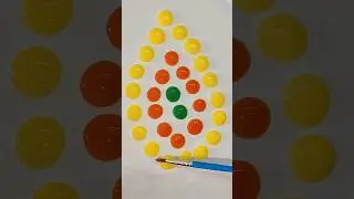 Colour drops mix Rangoli | #shorts #viralshorts #shortsfeed  #trending