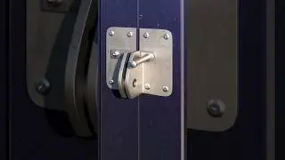 Automatic DIY Door Latching Mechanism #3d #animation #satisfying #lock #diy