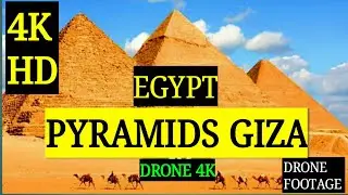Pyramids - Giza, Egypt by drone 4K||Pyramids 4k Drone View||4K Drone Video