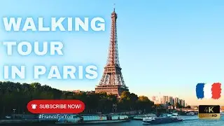 Walking in Paris, France with french music. 4K HDR Walking tour in Paris 2023
