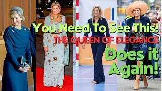 🔥 Queen Maxima's Blue Fashion Extravaganza: Royal Chic Goals Unleashed!