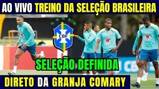 TREINO DA SELE&Ccedil;&Atilde;O BRASILEIRA AO VIVO - ANCELOTTI FAZ TREINO COM A SELE&Ccedil;&Atilde;O DEFINIDA E SURPREENDE!