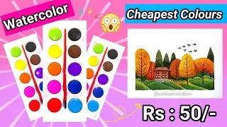 I painted with World's CHEAPEST Paints | Drawing with rs 20/- watercolor