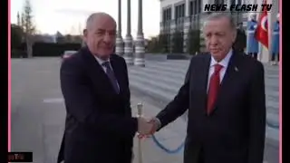 Turkish President Tayyip Recep Erdogan meets with Hungarian President Tamas Sulyok