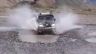 River Crossing in a Bolero in Zanskar Valley - Ladakh