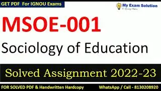 MSOE -001 SOLVED ASSIGNMENT 2022-23 | English Medium  | IGNOU Solved Assignment 2022-23