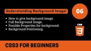 Understanding Background Image Property in CSS3 | CSS Complete Course | #06