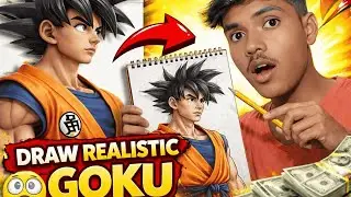 I Tried Drawing Goku Realistically&hellip; INSANE Result! 🔥