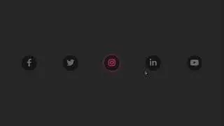Glowing social media icon | HTML & CSS