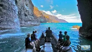 [NA PALI RIDERS RAFT TOURS] Exploring the Nā Pali Coast Sea Caves (Na Pali Coast - Kaua'i)