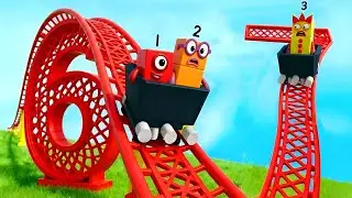 Numberblocks Play Coaster and Plunge in Roblox!
