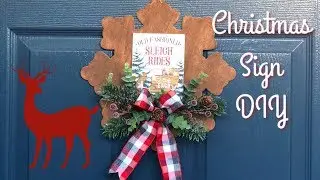 Dollar Tree Christmas  DIY | Wood Snowflake Sign