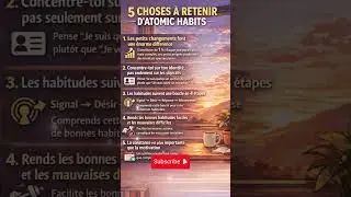 📘 5 le&ccedil;ons essentielles &agrave; retenir du livre Atomic Habits