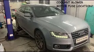 Audi A4 A5 B8 Coolant blower motor fuse relay location replacement