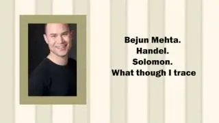 Bejun Mehta. What though I trace