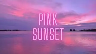 Pink Sunset - 1 hour calm ocean waves sounds for meditation, study and sleep