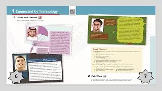 Mega goal 3 - الوحدة الاولى - الدرس الاول  1connected by technology 1 listen and discuss page 6 & 7