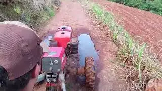 Uma tarde na roça,micro trator,