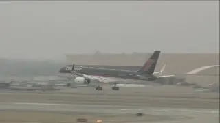 Donald Trump plane arriving in Tulsa