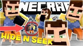 95% CAN'T SPOT THE EVIL NEIGHBOR! | Minecraft Hello Neighbor Modded Hide N Seek!