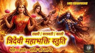त्रिदेवी महाशक्ति स्तुति | माँ लक्ष्मी सरस्वती काली की दिव्य स्तुति, धन ज्ञान शक्ति की प्राप्ति हेतु