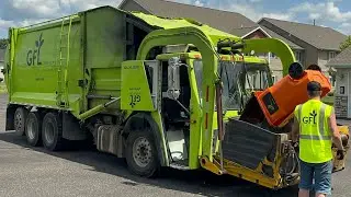 GFL Mack LEU KANN CoCollector Split Body Front Loader Garbage Truck on Cool Carts