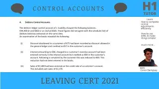 Debtor Control Account 2021