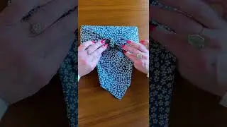 Furoshiki gift wrapping technique! #furoshiki #gifting #crafting #